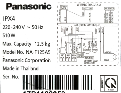 Máy giặt Panasonic 12.5 kg NA-F125A5
